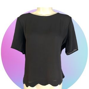 Basic Black Blouse Love Tree Large
